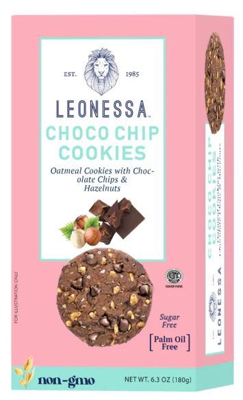 LEONESSA S/F OAT COOKIE WITH CHOC CHIPS & HAZELNUTS