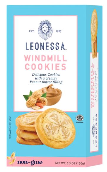 LEONESSA WINDMILL COOKIE WITH PEANUT BUTTER FILLING