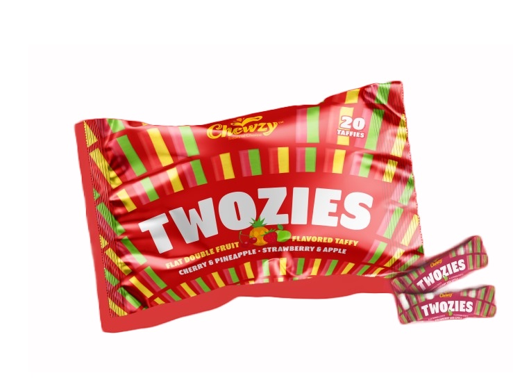 CHEWZY TWOZIES TAFFY CHERRY & PINEAPPLE – STRAWBERRY & APPLE FLV FAM PACK (20 pc)