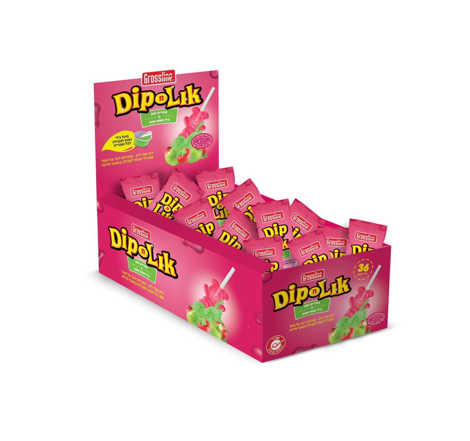 GROSSLINE DIP AND LIK DISPLAY STRAWBERRY AND SOUR APPLE GEL 36 PCS