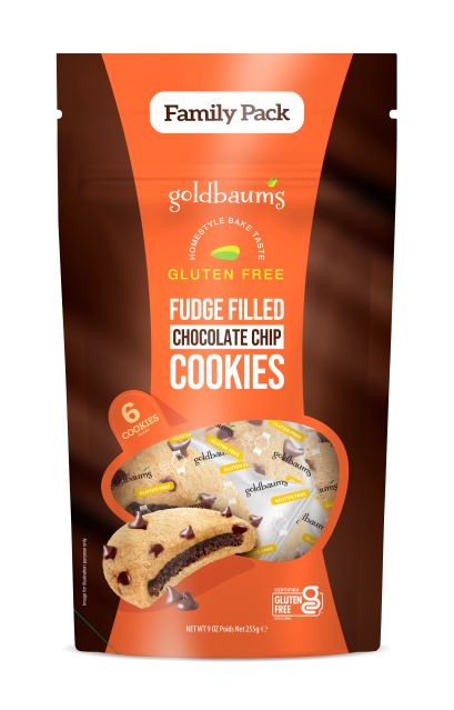 GOLDBAUMS FUDGE FILLED CHOCOLATE CHIP COOKIES 6 PC
