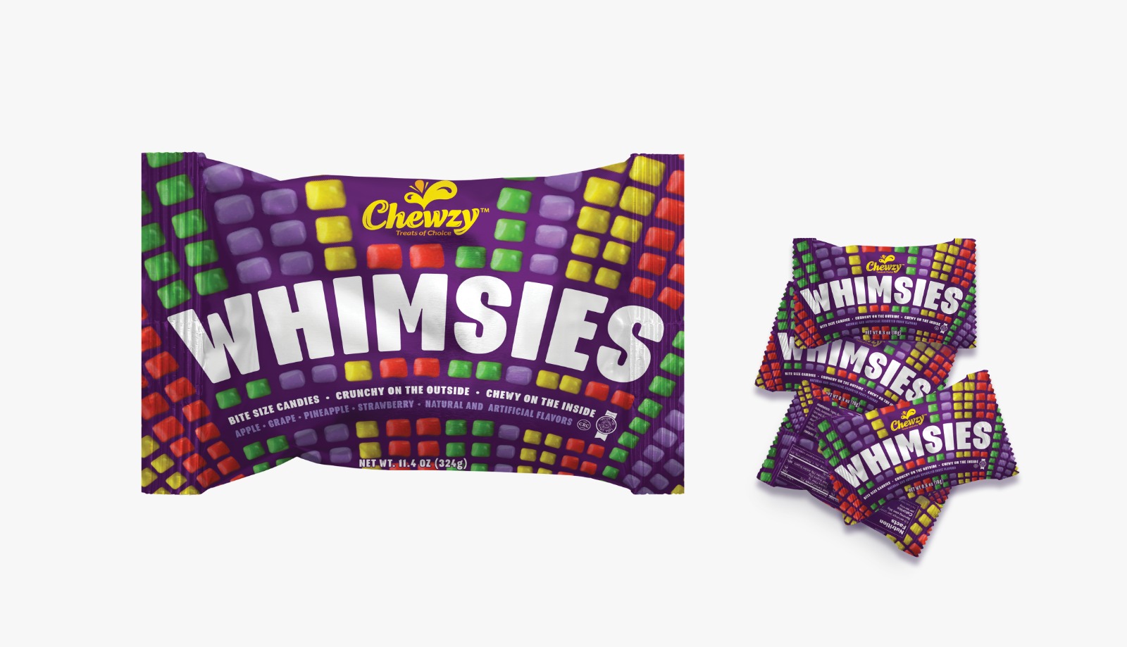 CHEWZY WHIMSIES BITE SIZE CANDIES FAM PACK (18 pc)