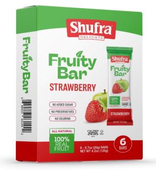 SHUFRA FRUITY BAR STRAWBERRY – FAMILY PACK