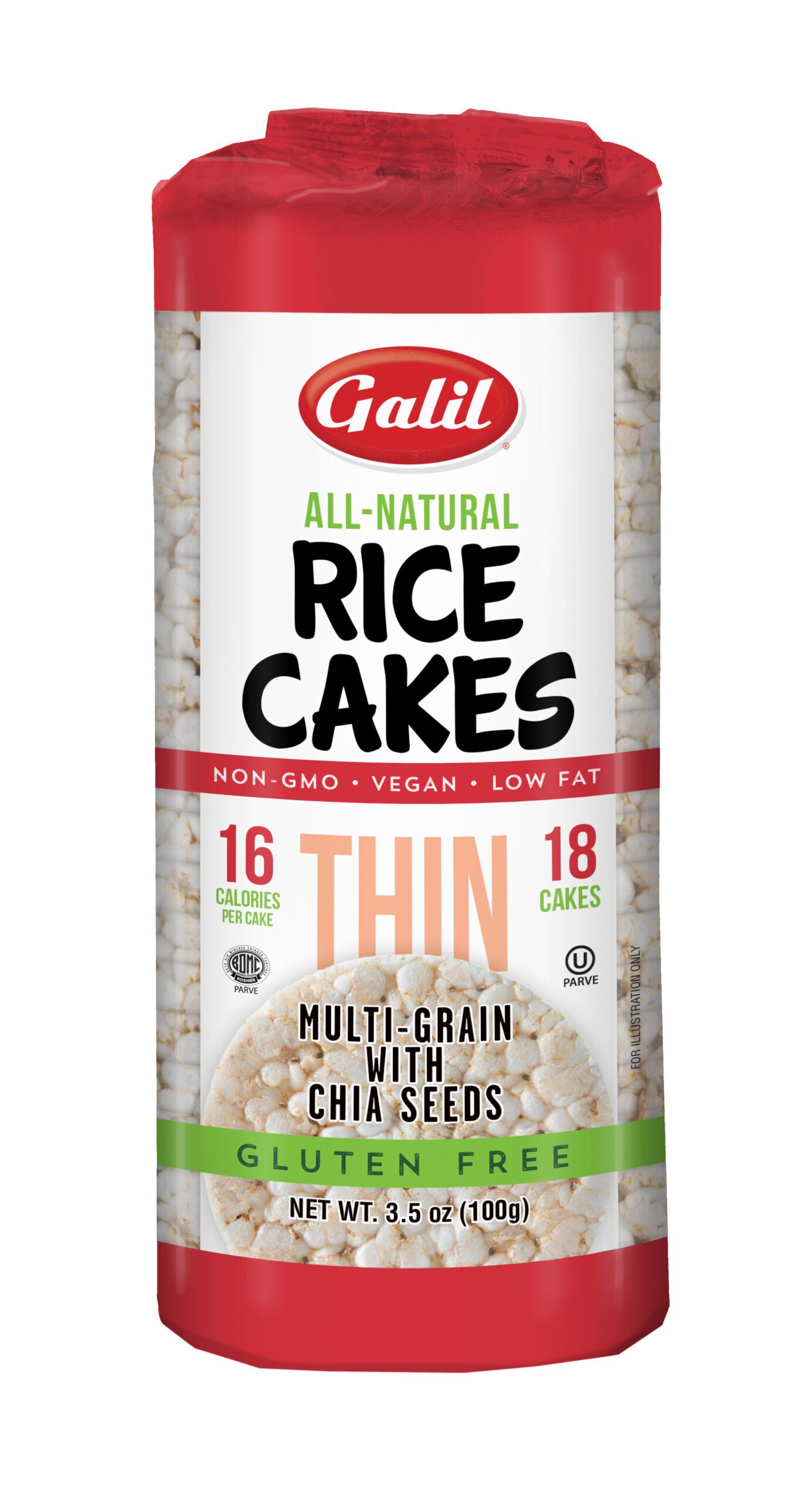 GALIL MULTIGRAIN CAKES THIN WITH CHIA