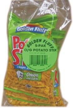 GOLDEN FLUFF POTATO STIX GARLIC/ONION (5 PACK)