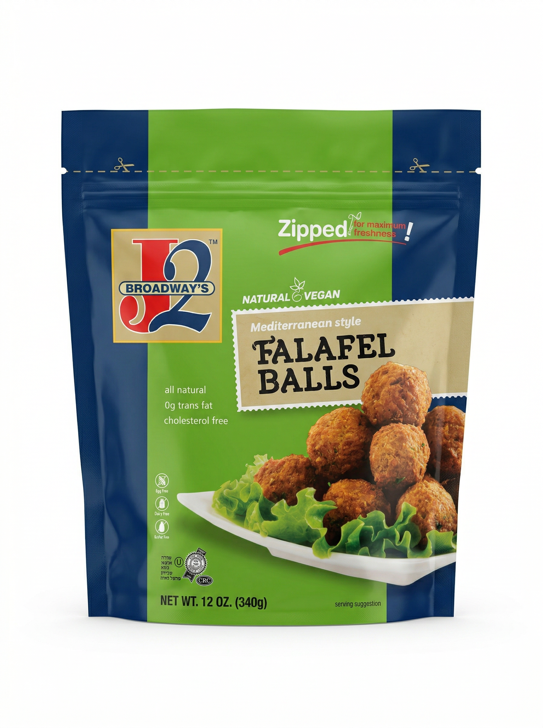 J2 BROADWAY'S FALAFEL BALLS ZIPPER BAG