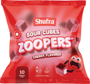 SHUFRA ZOOPER CHERRY SOUR CUBES (10 pack)