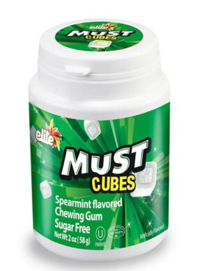 ELITE MUST CUBES SPEARMINT S/F GUM JAR